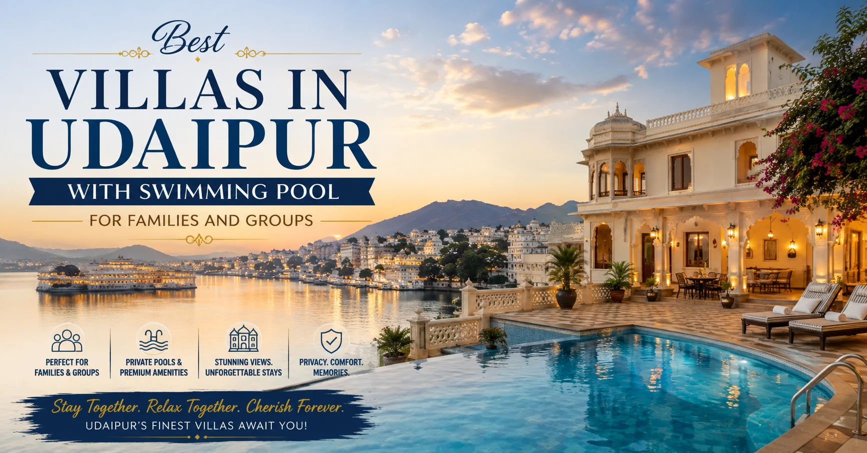 Best Villas in Udaipur With Swimming Pool for Families & Groups